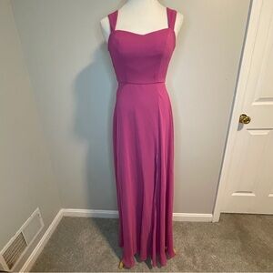 AFTER SIX Contoured Wide Strap Sweetheart Maxi Dress Tea Rose Size 0
